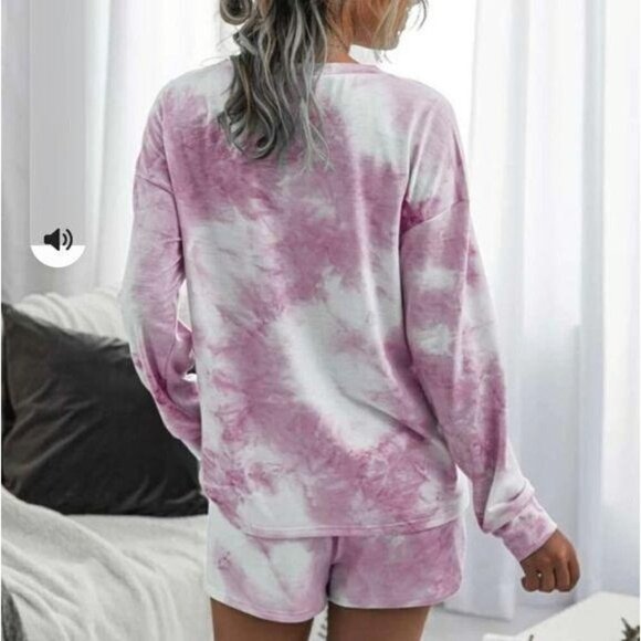 TIE DYE SHORTS SET lavender - Picture 2 of 9